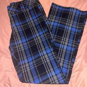 Cute Y2K blue plaid pants